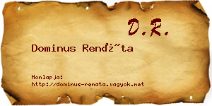 Dominus Renáta névjegykártya