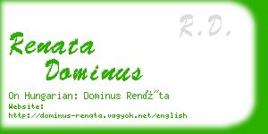 renata dominus business card